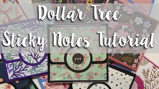 Dollar Tree Sticky Note Holder Tutorial ⭐️ [upl. by Falcone]