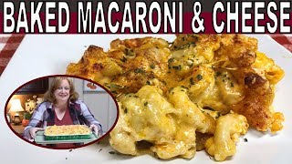 MACARONI AND CHEESE BAKED WITH 3 CHEESES RECIPE [upl. by Giacobo]