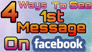 4 Ways To See First Message On Facebook Without Scrolling 2023 Method [upl. by Lledrac]