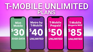 Best TMobile Unlimited Data Plans [upl. by Crudden705]