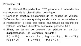 Exercice  14  Atomistique [upl. by Asyar]