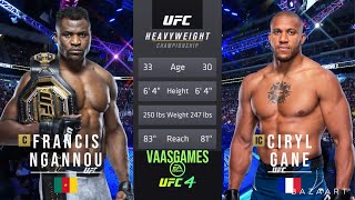 FRANCIS NGANNOU VS CIRYL GANE FULL FIGHT UFC 270 [upl. by Mab]