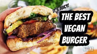 THE BEST VEGAN BURGER  Recipe by Marys Test Kitchen [upl. by Anav280]