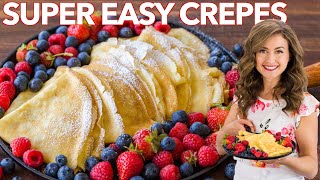 How to make Crepes  Easy Crepe Recipe [upl. by Lhadnek580]