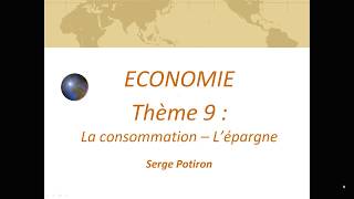 9 Consommation et épargne [upl. by Enirolf852]