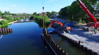 Sheet pile installation at Kilkenny CAS [upl. by Eerased576]