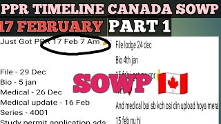 17 FEBRUARY latest ppr timeline canada [upl. by Asfah]