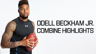 Odell Beckham LSU WR 2014 NFL Combine highlights [upl. by Leopold]