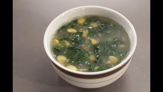 Spinach And Corn Soup  Sanjeev Kapoor Khazana [upl. by Iturk]