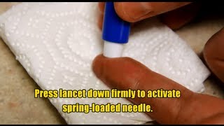 How to Use a SpringLoaded Lancet for Blood Typing [upl. by Stolzer]