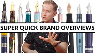 Fountain Pen Brands  Explained [upl. by Neelhsa]