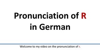 German Pronunciation of R r x a at different positions of a German word English subs [upl. by Philis]