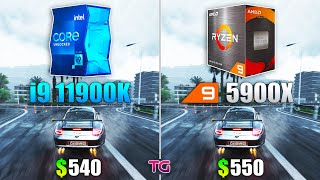 Core i9 11900K vs Ryzen 9 5900X  Test in 10 Games [upl. by Boleslaw875]