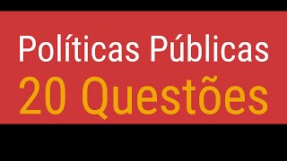 POLÍTICAS PÚBLICAS 2O QUESTÕES  Concurso Nacional Unificado [upl. by Hgielrebmik]