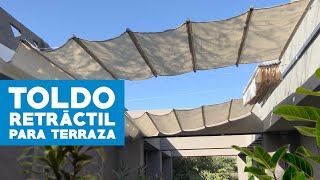 Cómo hacer un toldo retráctil para terraza [upl. by Shurlock555]