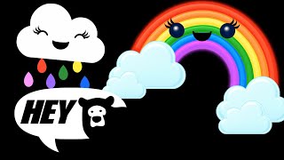 Hey Bear Sensory  Rainbow Summertime  High Contrast Animation with Fun Music [upl. by Rocca]