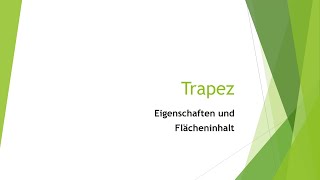 Mathe Trapez einfach und kurz erklärt [upl. by Balmuth]