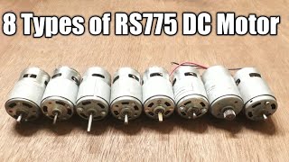 8 types of RS 775 DC 1224V Motor RPM Current All Details [upl. by Gonagle]