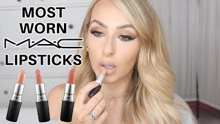 MOST WORN MAC LIPSTICKS [upl. by Ohcirej]