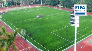 Artificial Turf Manufacturer CGT Shares how to install highquality football field meets FIFA [upl. by Eanore]