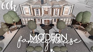 Modern family house  Bloxburg speedbuild 60k [upl. by Hsirehc]