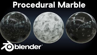 Procedural Marble Material Blender Tutorial [upl. by Hgielime]