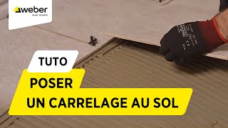 Comment poser un carrelage au sol  l Weber [upl. by Lyndes]