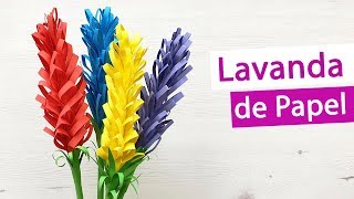 Lavanda de papel  Flores de papiroflexia rápidas y decorativas [upl. by Solokin417]