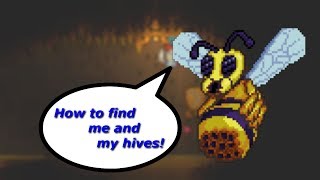 How to find Queen Bee and her Hives  Terraria Tutorial [upl. by Leigha966]