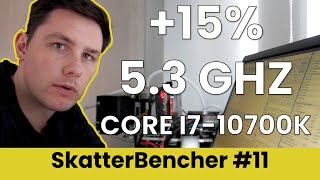 Core i710700K Overclocked to 5300 MHz With MPG Z490 Carbon EK X  SkatterBencher 11 [upl. by Henden810]