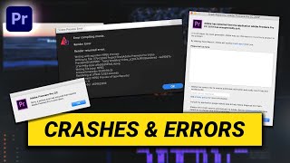 How to FIX CRASHES amp ERRORS Premiere Pro Tutorial [upl. by Auka]