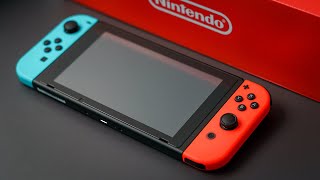 Nintendo Switch with Neon Blue amp Red JoyCon Detailed Unboxing [upl. by Shaffert]