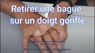 Enlever une bague doigt gonflé [upl. by Tawney658]