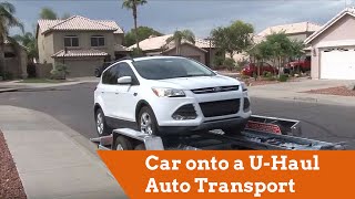 How to Load a Car onto a UHaul Auto Transport [upl. by Scriven]