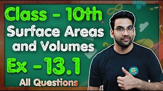 Class  10 Ex  131 Q1 to Q9 Surface Areas and Volumes NCERT CBSE  Green Board [upl. by Neve]