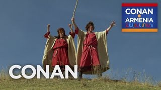 Conan amp Sona Become Armenian Sheepherders  CONAN on TBS [upl. by Attoynek]