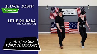 LITTLE RHUMBA  Line Dance Demo amp Walk Through [upl. by Llerrac]