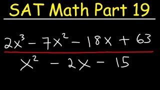 Long Division of Polynomials  SAT Math Part 19 [upl. by Lebaron]