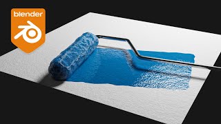 Blender Tutorial  Paint Roller Effect w Dynamic Paint [upl. by Darken]