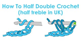 How to Half Double Crochet Half Treble in UK  Crochet Lesson 4 [upl. by Oiralih]