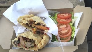 London Street Food The Fried Panzerotto from Italy [upl. by Lacim]