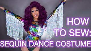 How to Sew a Sequin Dance Costume With Fringe [upl. by Jilleen]