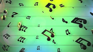 Music Notes Background loop  Green Screen Motion Graphics Animated Background Copyright Free [upl. by Ydnagrub724]