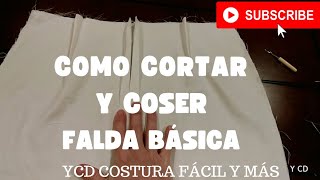 Cómo cortar y coser falda básica [upl. by Nozicka]