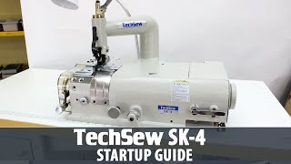 Techsew SK4 Leather Skiving Machine  Startup Guide [upl. by Lednam706]