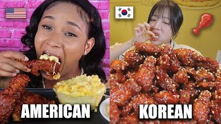 AMERICAN VS KOREAN MUKBANGERS [upl. by Samoht]