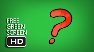 Free Green Screen  Comic Question Mark Animated [upl. by Derzon]