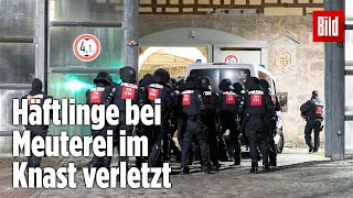 Gefängnismeuterei Polizei stürmt Knast in Thüringen  JVA Untermaßfeld [upl. by Adnovoj]