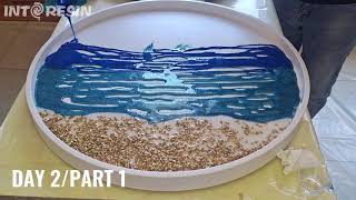 DIY Handmade Resin Ocean Table  Epoxy Resin Crafts  Resin Art [upl. by Marelda]