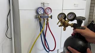 HVAC Nitrogen Regulator Operation [upl. by Rogergcam777]